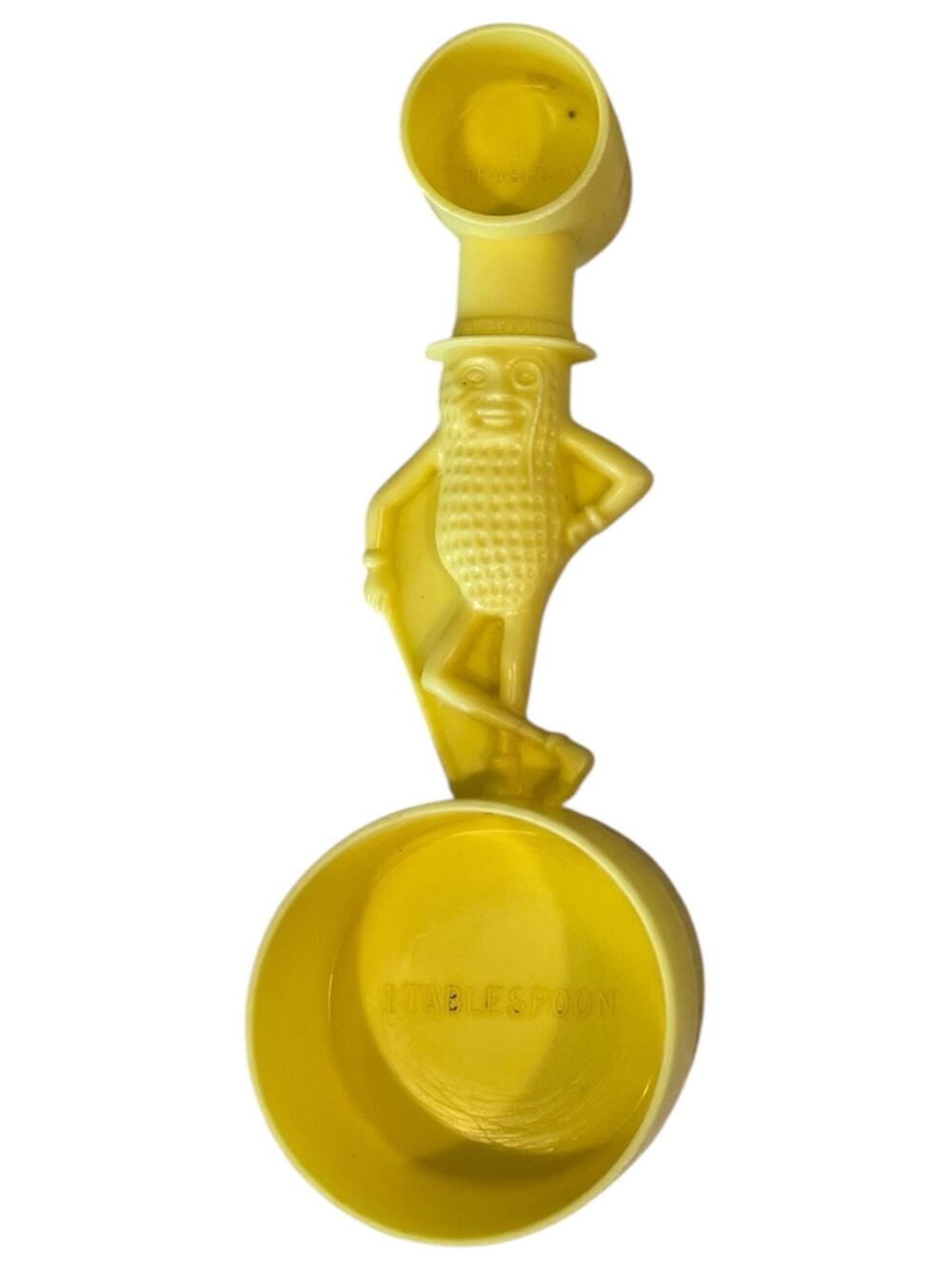 Planters Mr Peanut Yellow Measuring Scoop Spoon Tsp Tbsp Kitchenware 1950s